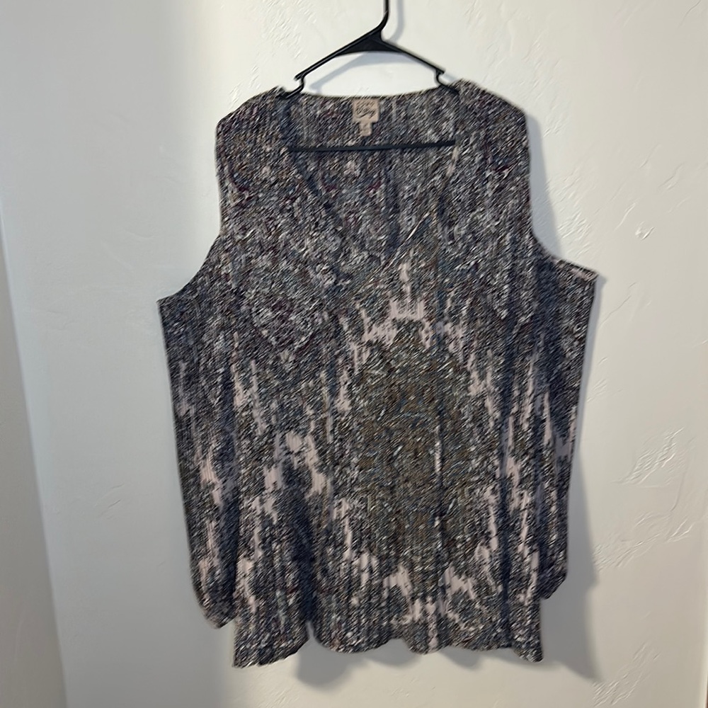 Como Vintage boho cold shoulder blouse 3X